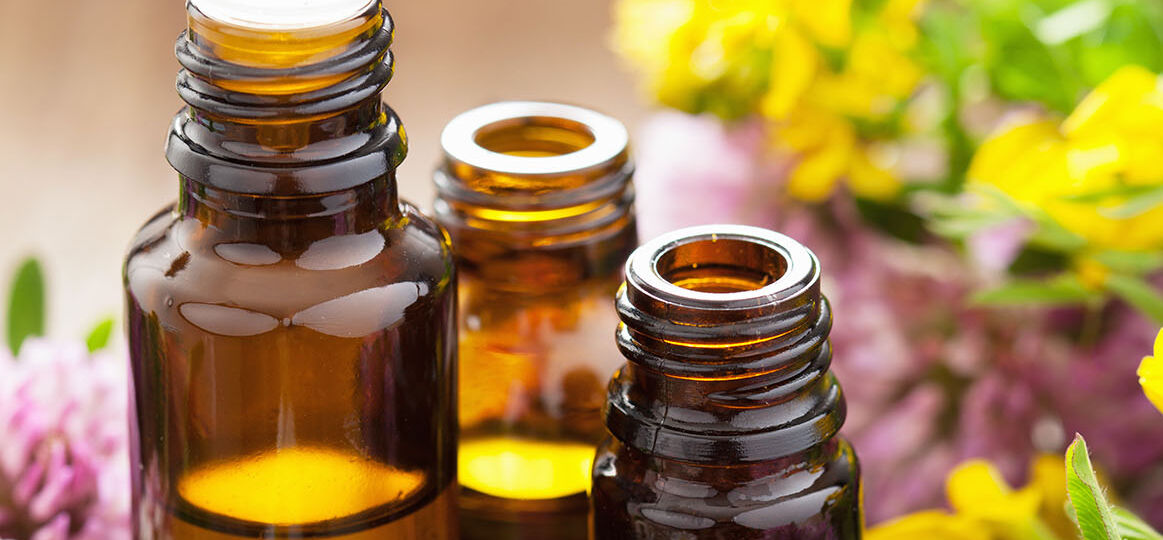 essential oils and medical flowers herbs